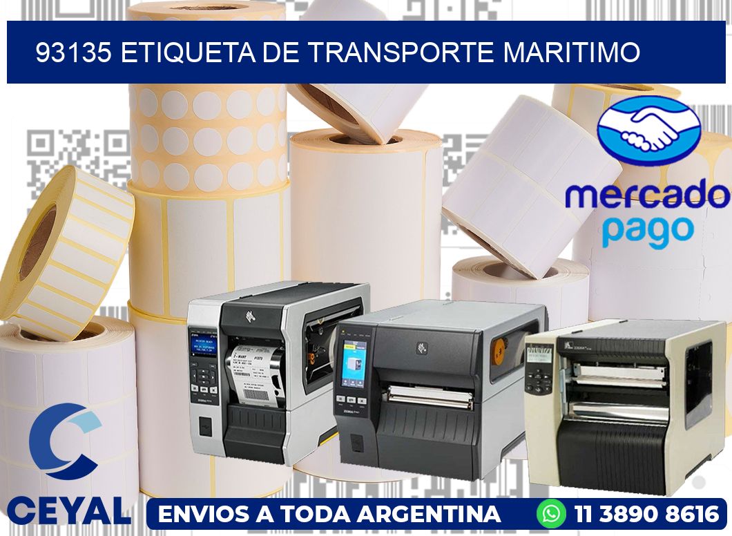93135 Etiqueta de transporte maritimo