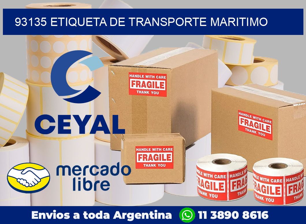 93135 Etiqueta de transporte maritimo