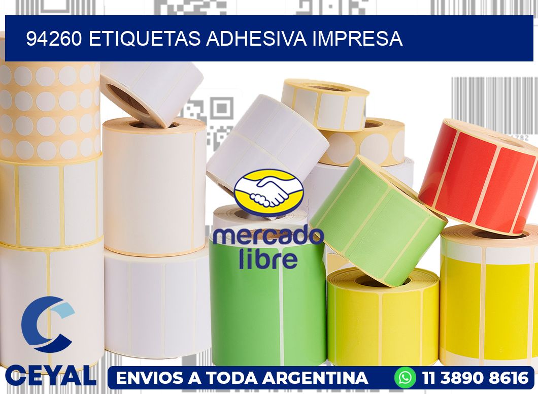 94260 etiquetas adhesiva impresa