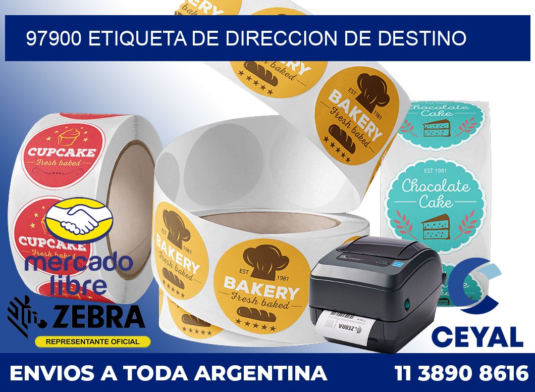 97900 Etiqueta de direccion de destino