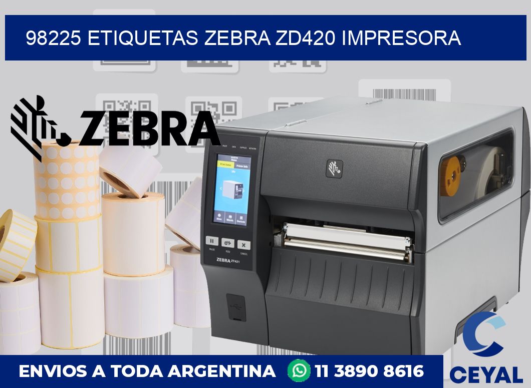 98225 etiquetas Zebra zd420 impresora