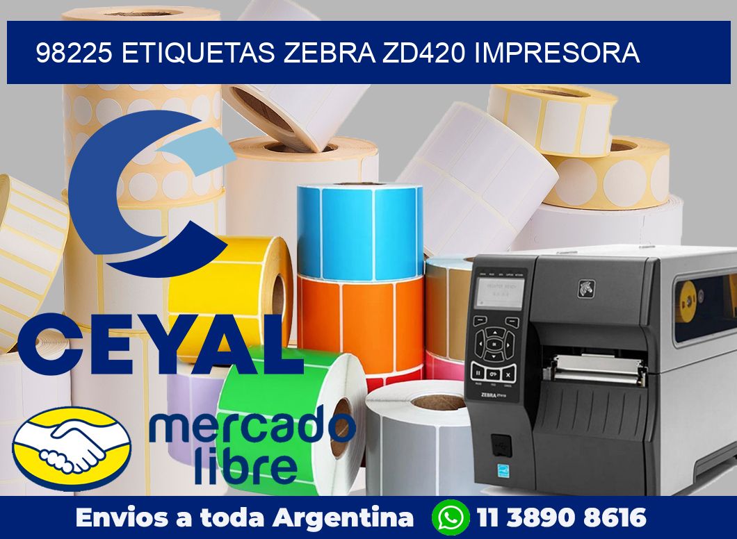 98225 etiquetas Zebra zd420 impresora