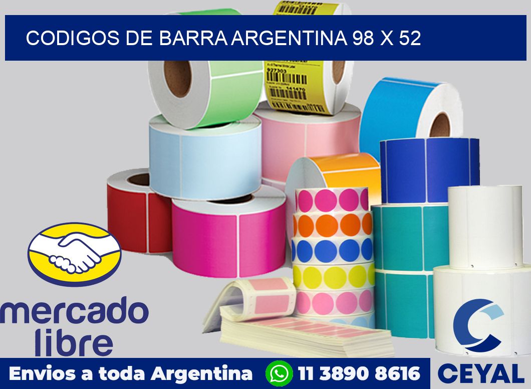 Codigos de barra Argentina 98 x 52