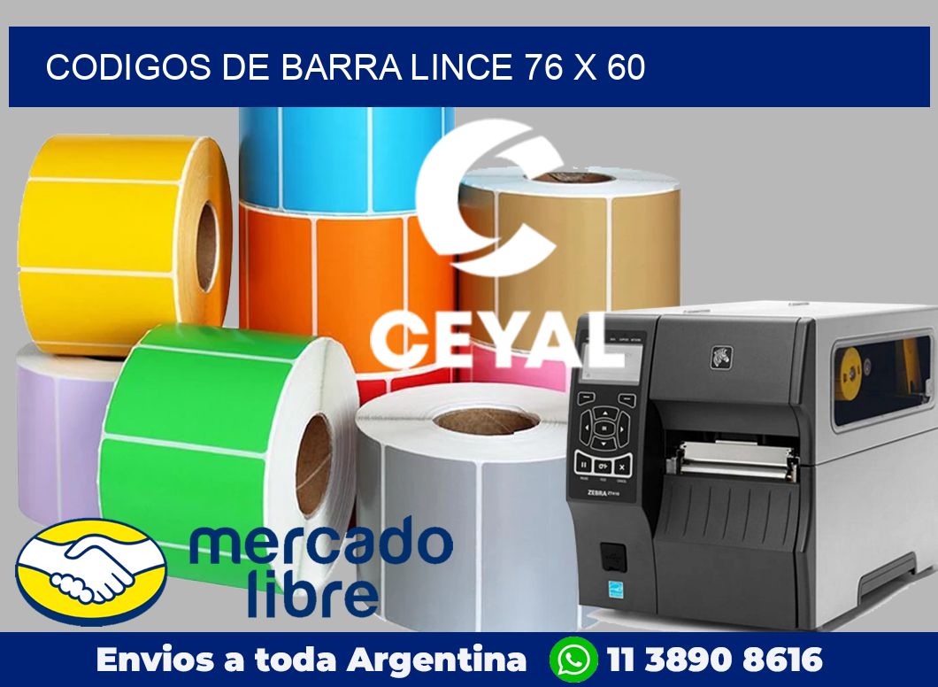 Codigos de barra Lince 76 x 60