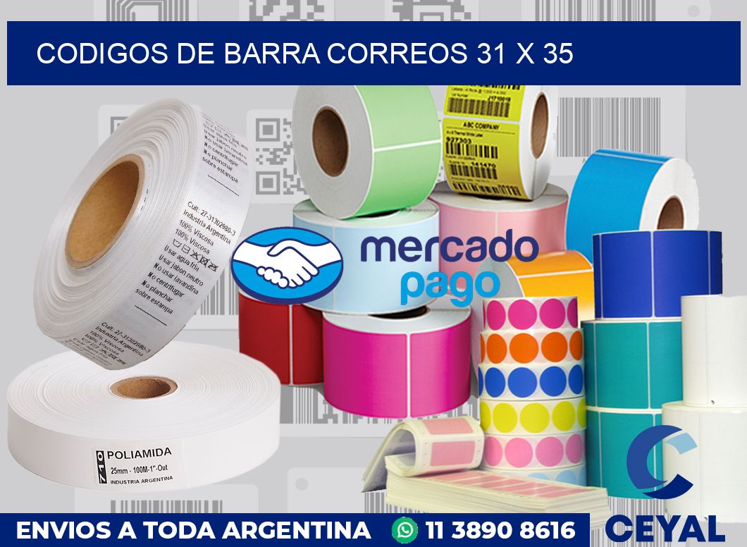 Codigos de barra correos 31 x 35