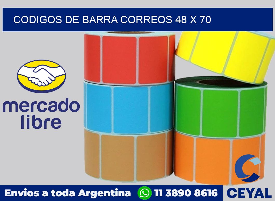 Codigos de barra correos 48 x 70