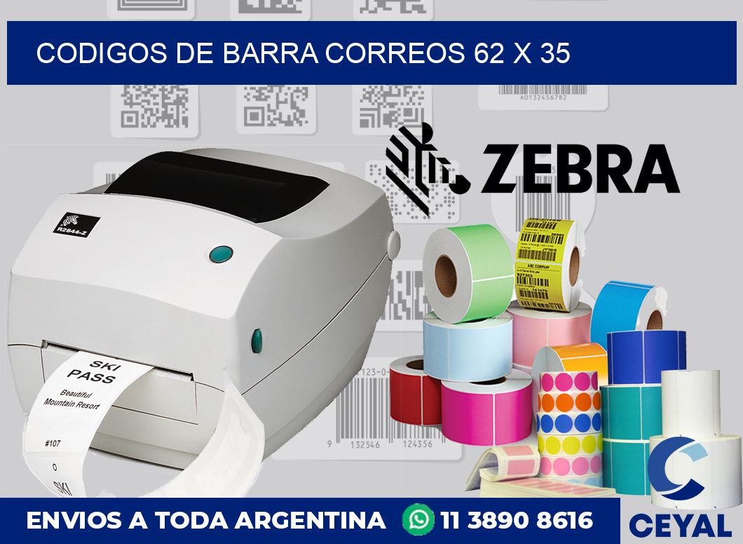 Codigos de barra correos 62 x 35