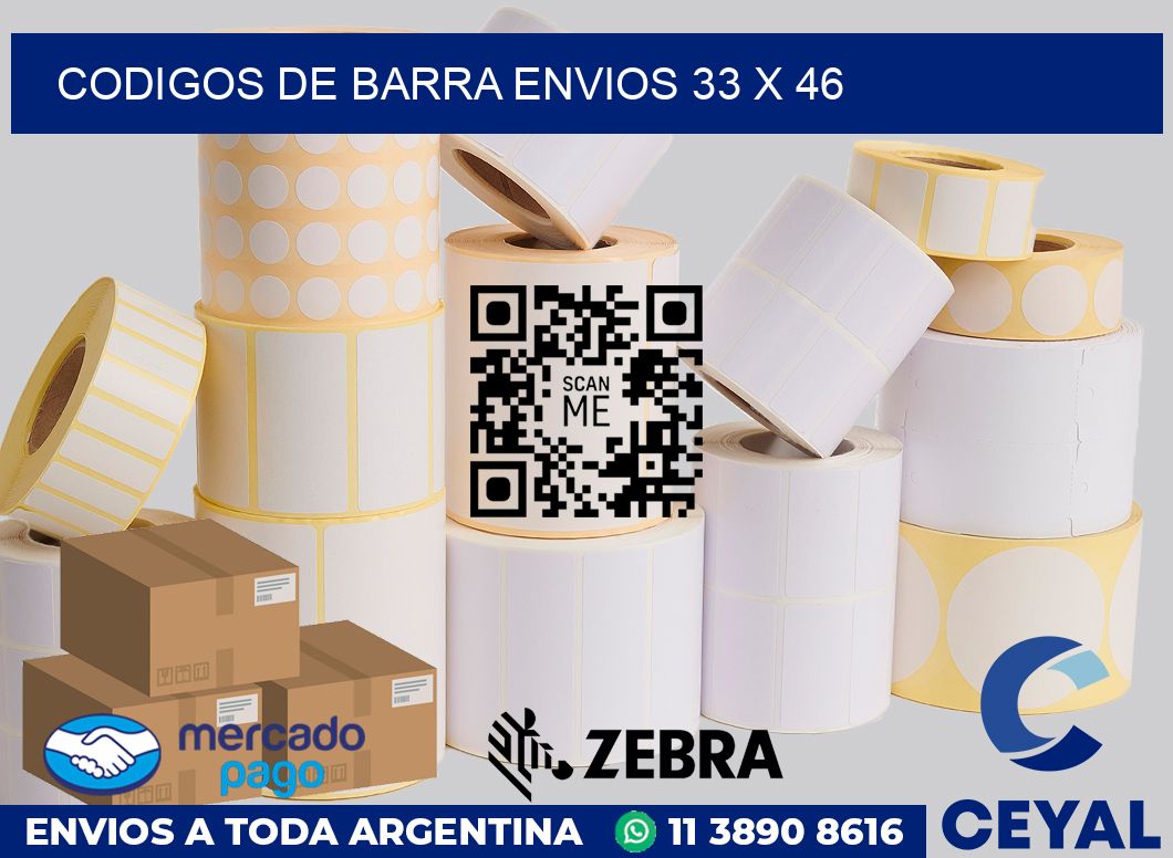 Codigos de barra envios 33 x 46