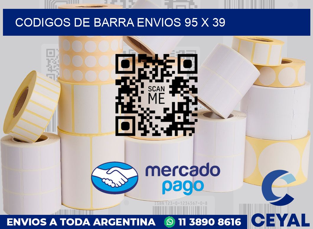 Codigos de barra envios 95 x 39