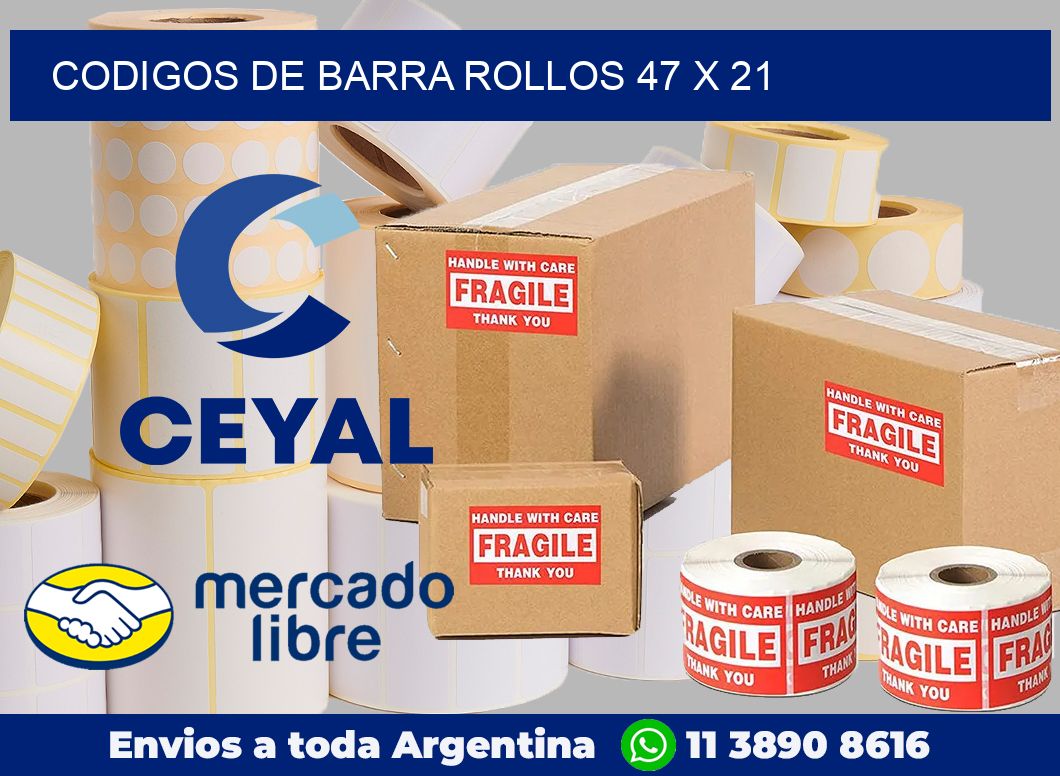 Codigos de barra rollos 47 x 21