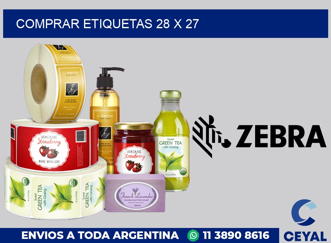Comprar etiquetas 28 x 27