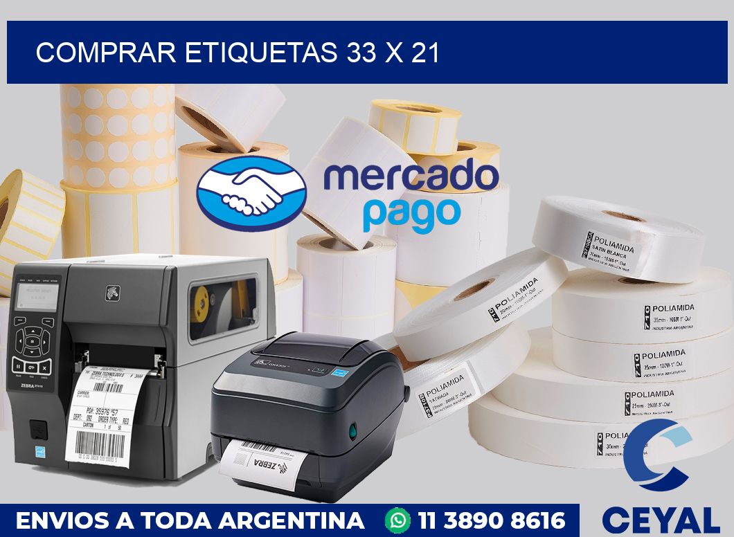 Comprar etiquetas 33 x 21