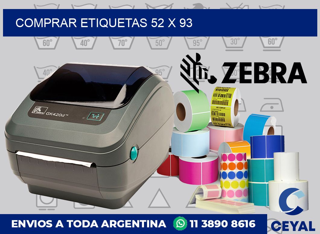 Comprar etiquetas 52 x 93