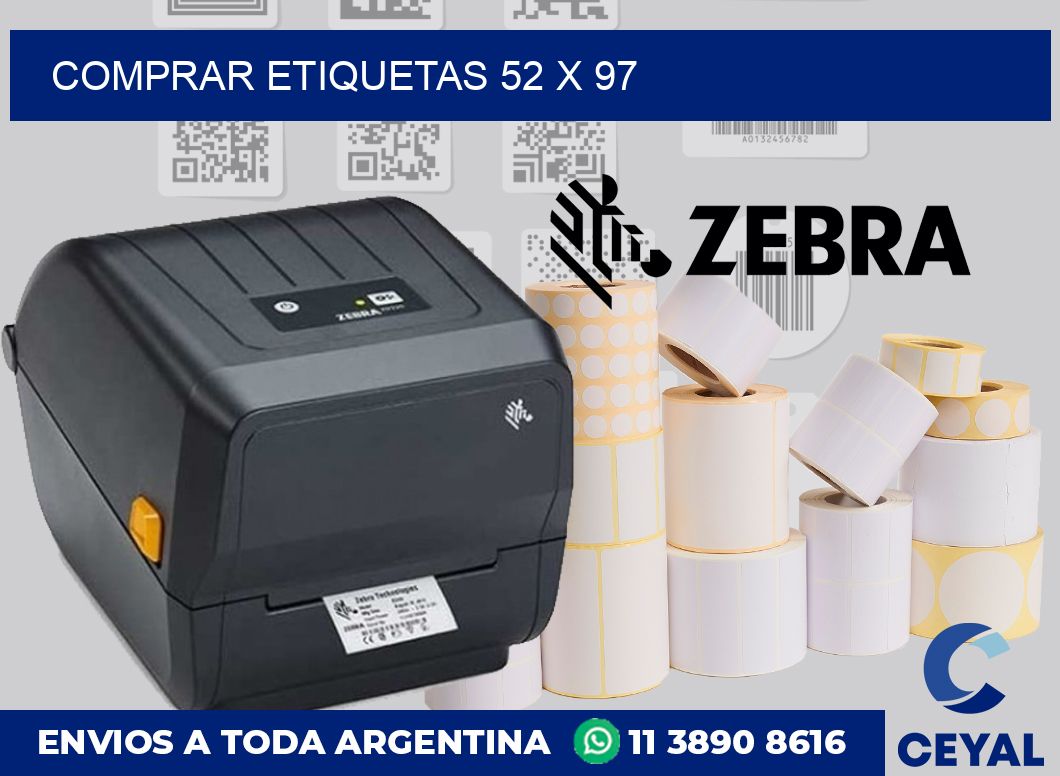 Comprar etiquetas 52 x 97