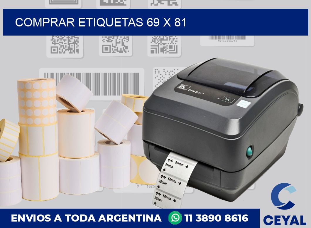 Comprar etiquetas 69 x 81