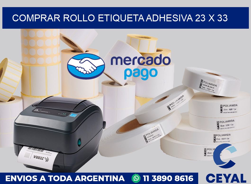 Comprar rollo etiqueta adhesiva 23 x 33