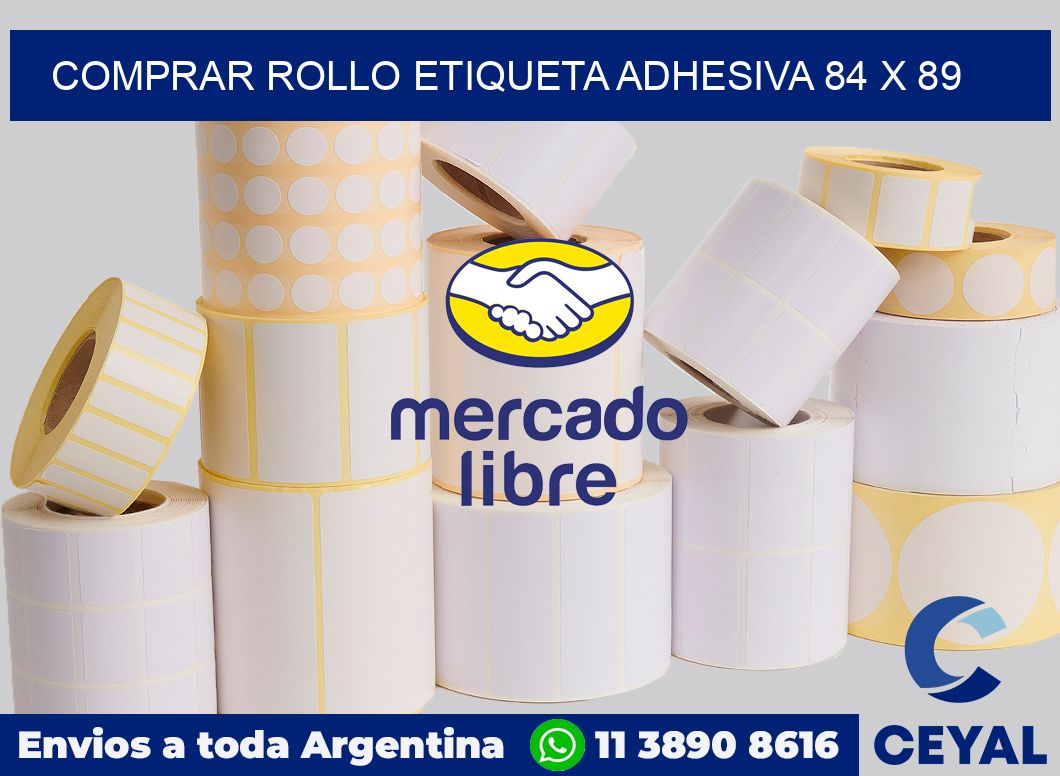 Comprar rollo etiqueta adhesiva 84 x 89