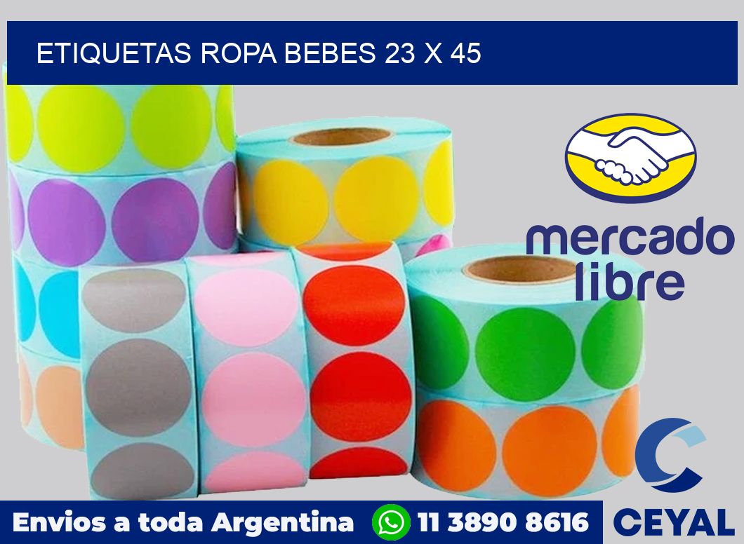 Etiquetas ropa bebes 23 x 45