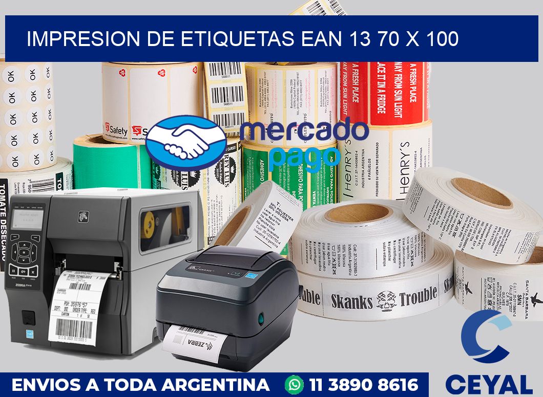 Impresion de etiquetas EAN 13 70 x 100