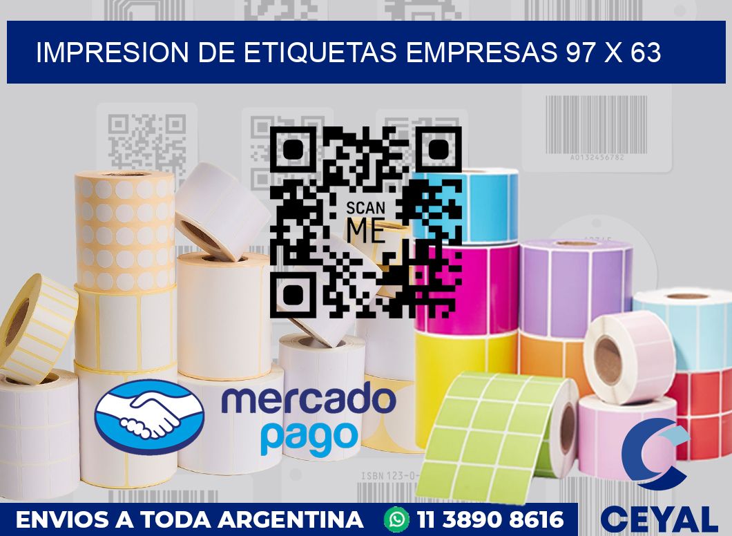 Impresion de etiquetas empresas 97 x 63