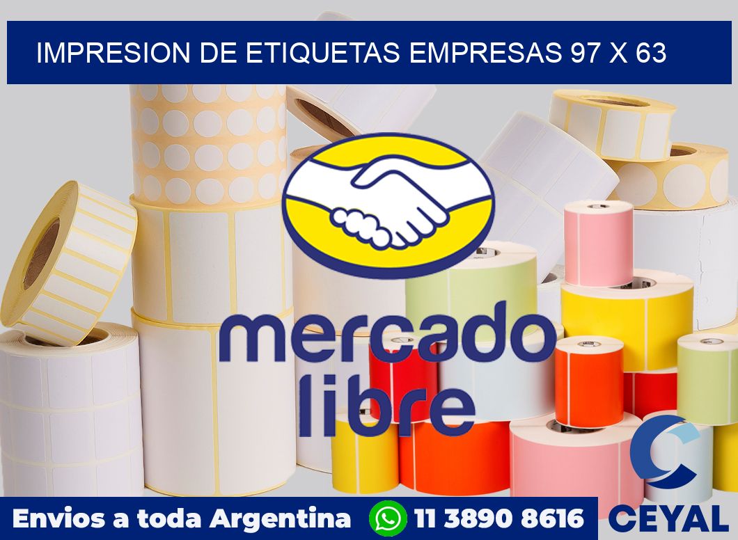 Impresion de etiquetas empresas 97 x 63