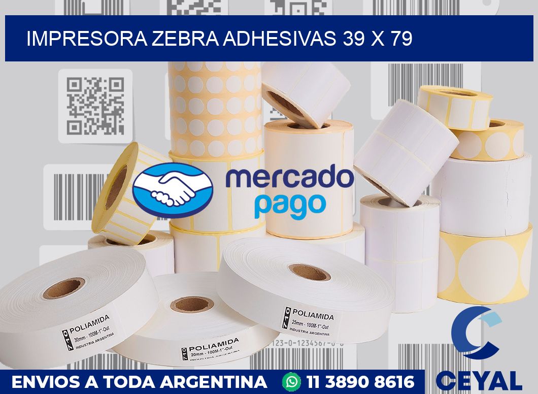 Impresora Zebra adhesivas 39 x 79