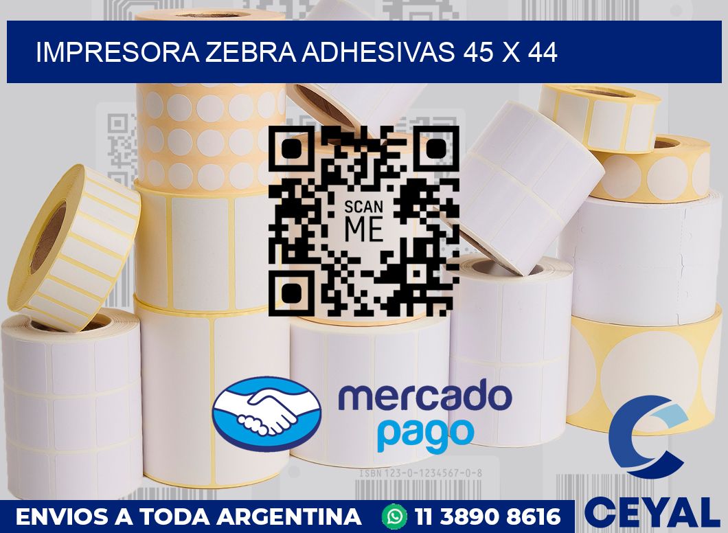 Impresora Zebra adhesivas 45 x 44