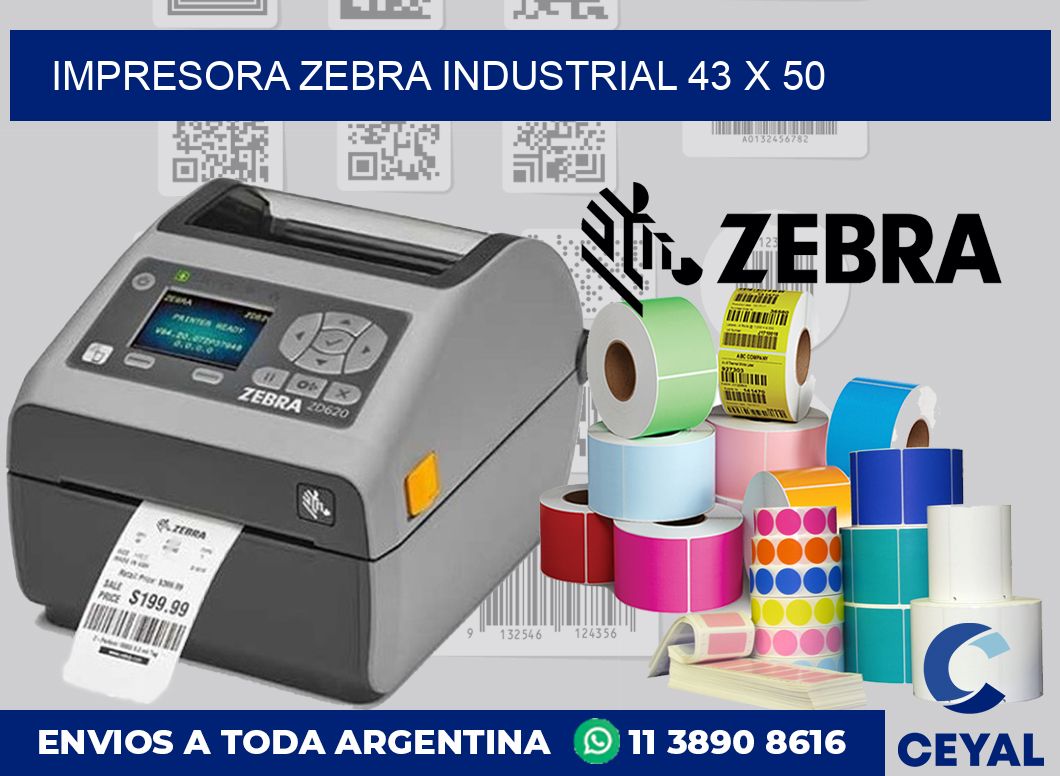 Impresora Zebra industrial 43 x 50