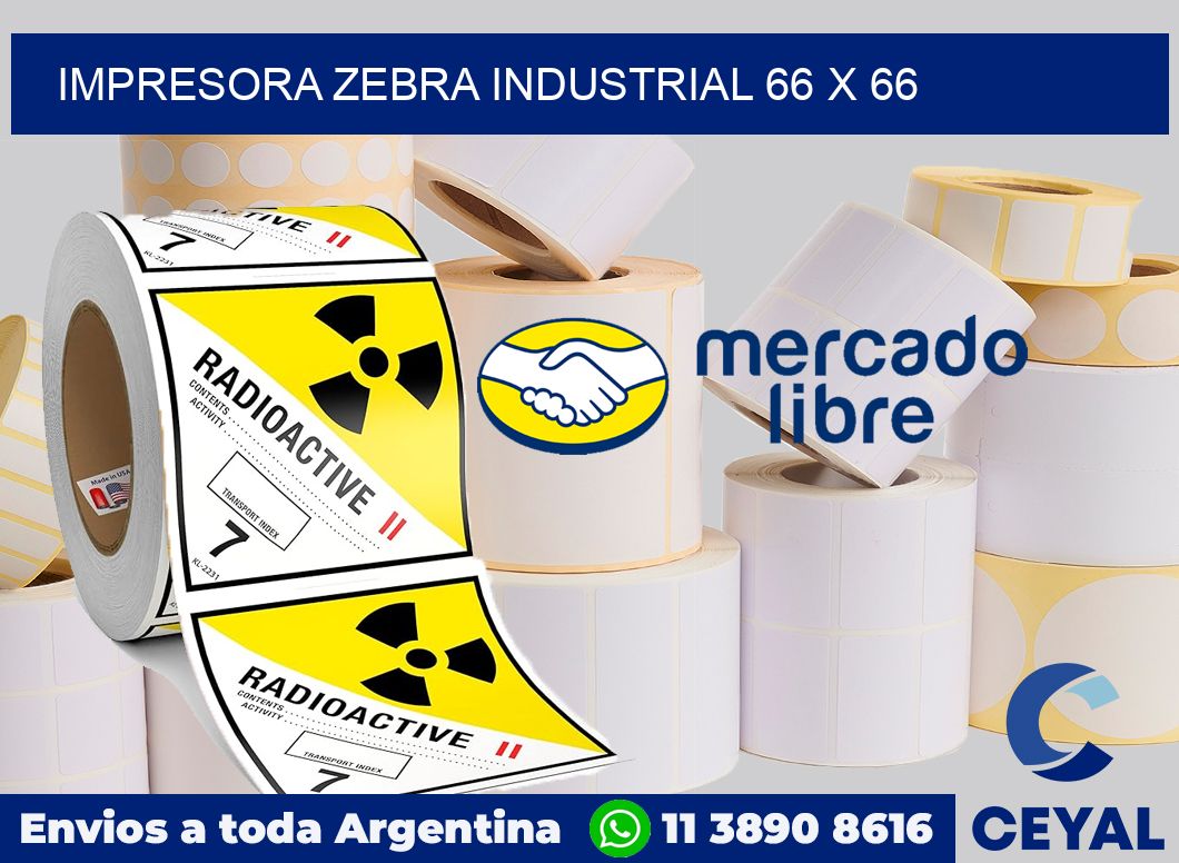 Impresora Zebra industrial 66 x 66