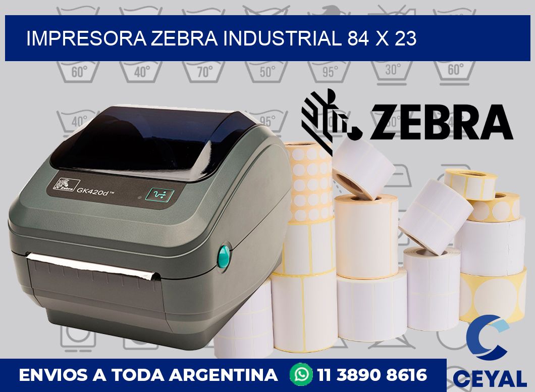 Impresora Zebra industrial 84 x 23