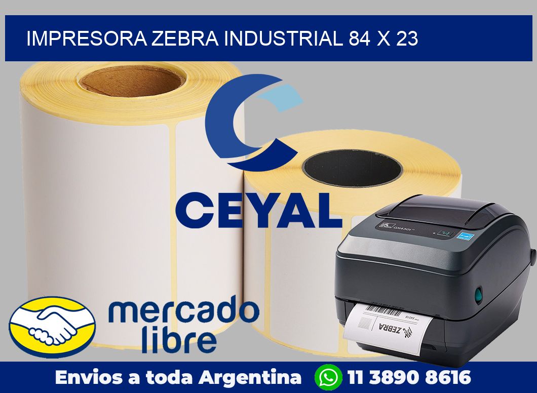 Impresora Zebra industrial 84 x 23