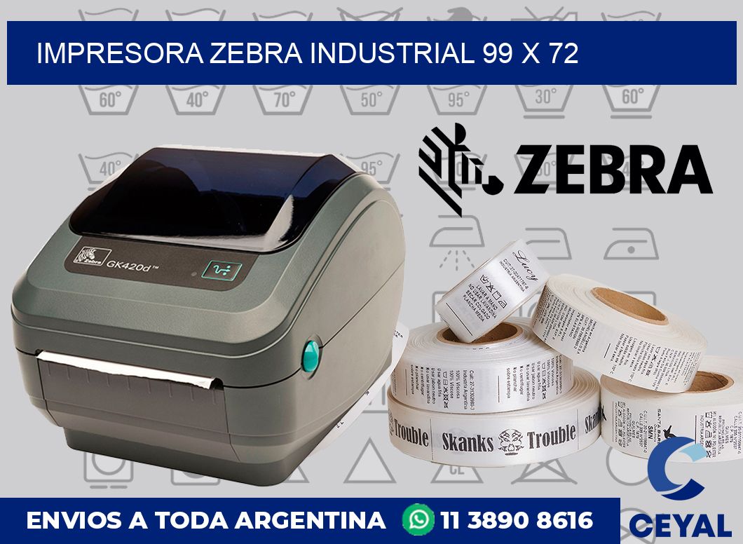 Impresora Zebra industrial 99 x 72