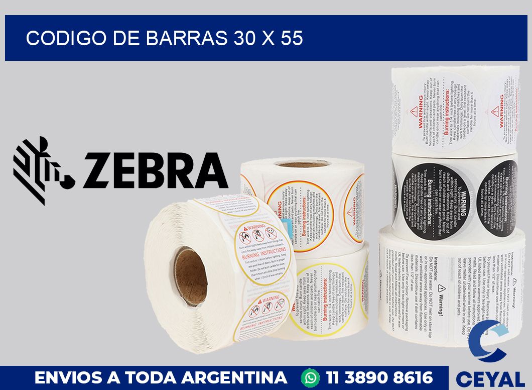 codigo de barras 30 x 55