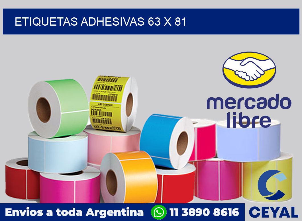 etiquetas adhesivas 63 x 81