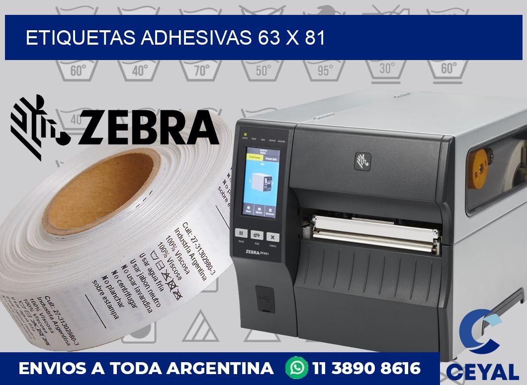 etiquetas adhesivas 63 x 81
