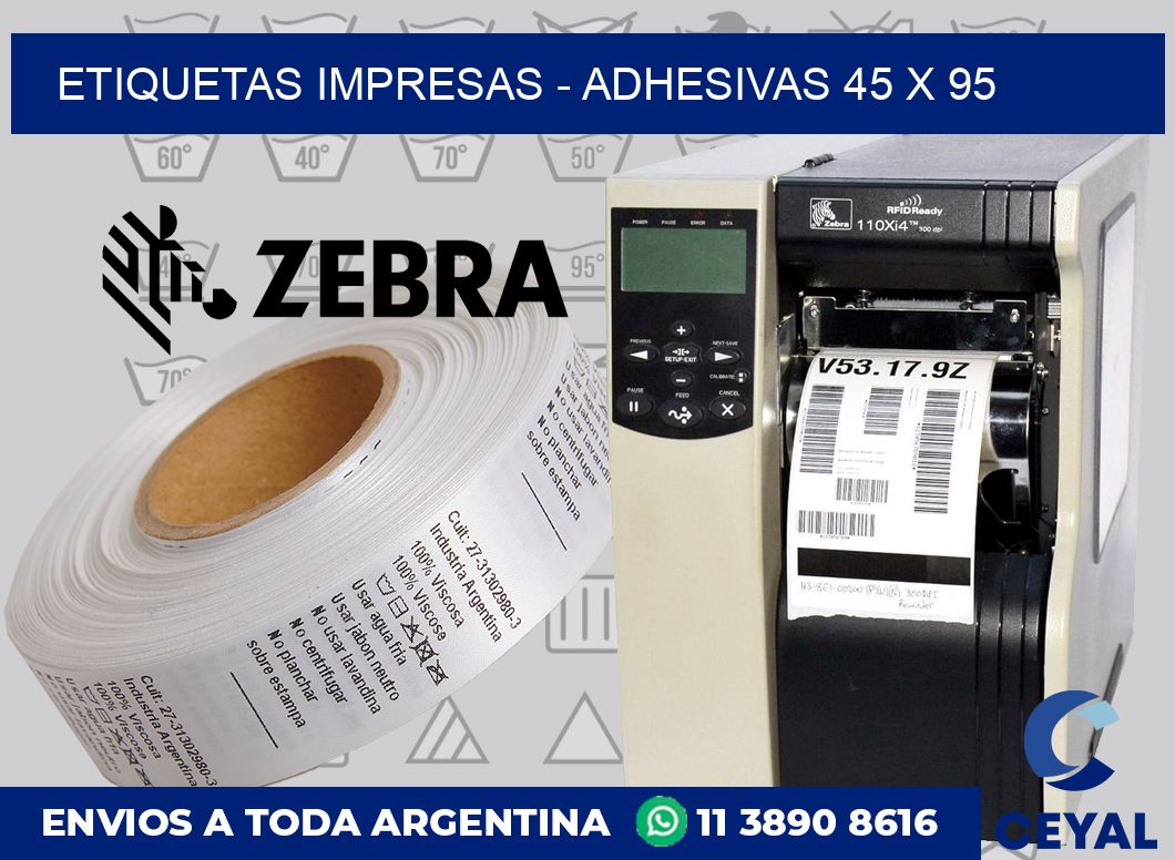 etiquetas impresas – Adhesivas 45 x 95