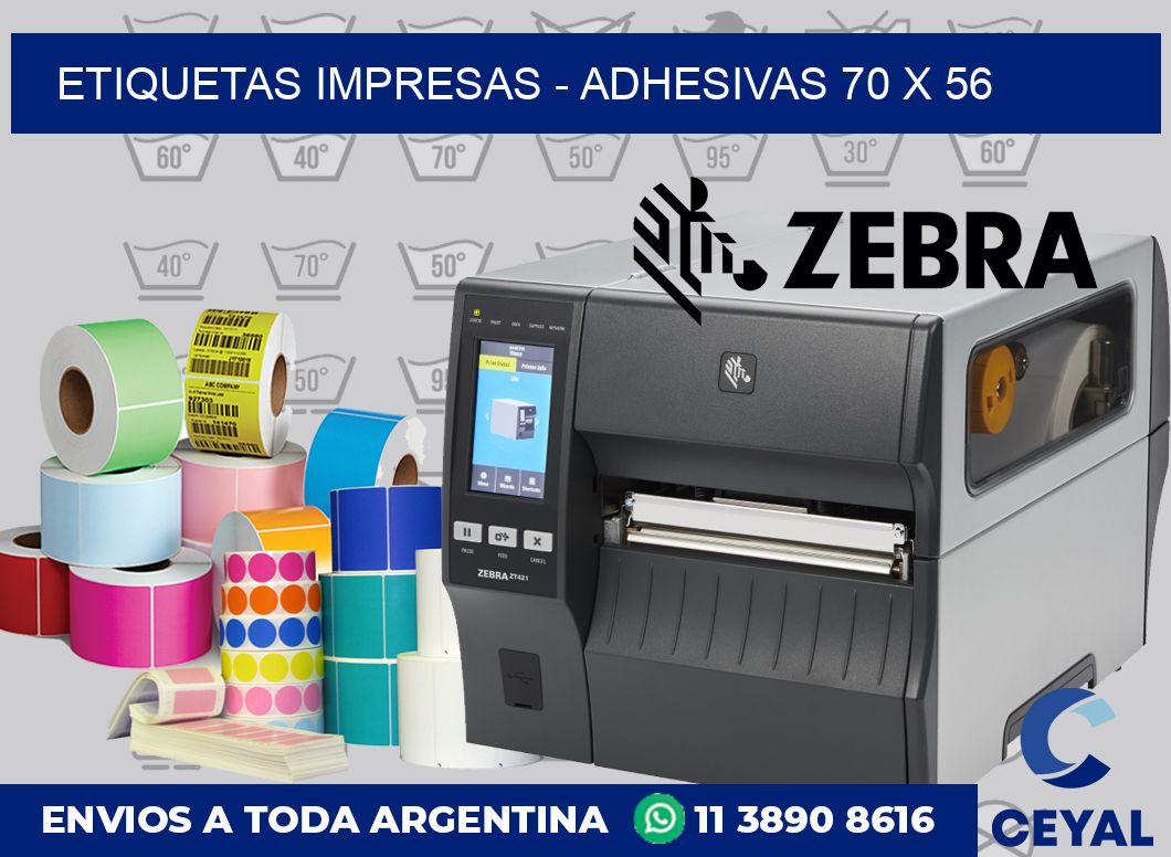 etiquetas impresas – Adhesivas 70 x 56