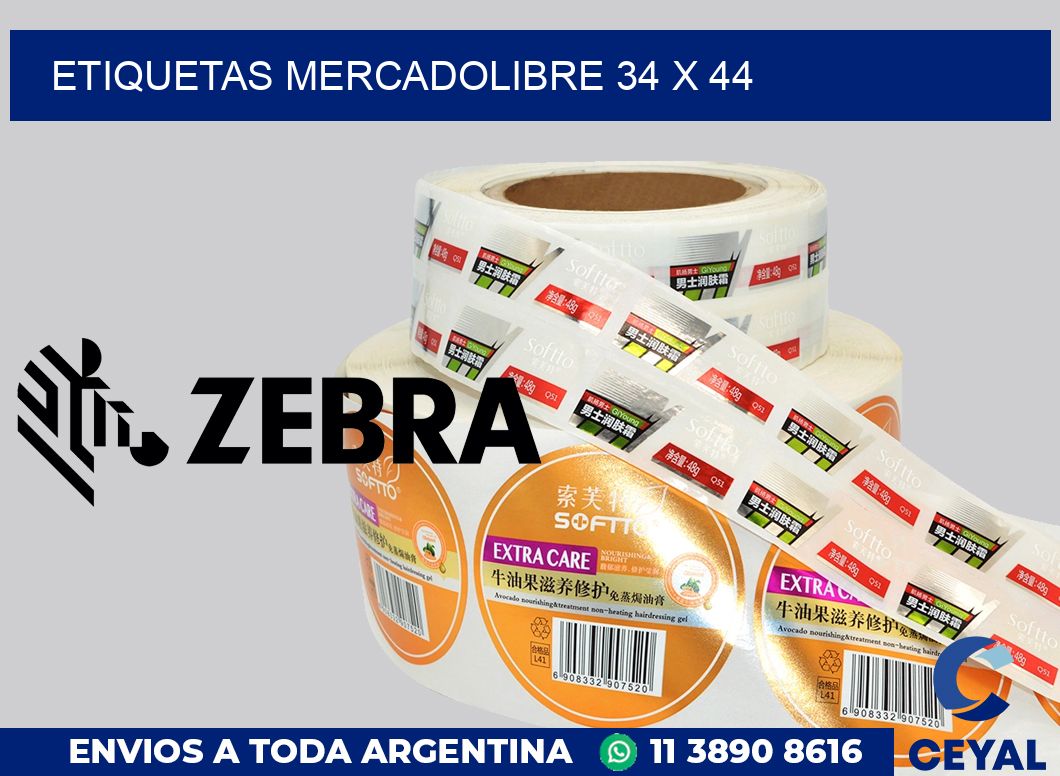 etiquetas mercadolibre 34 x 44