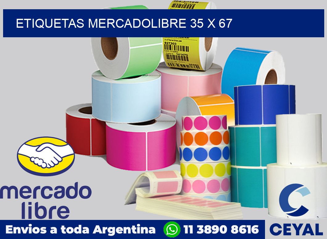 etiquetas mercadolibre 35 x 67