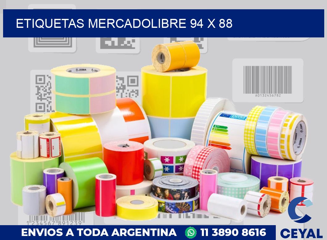etiquetas mercadolibre 94 x 88