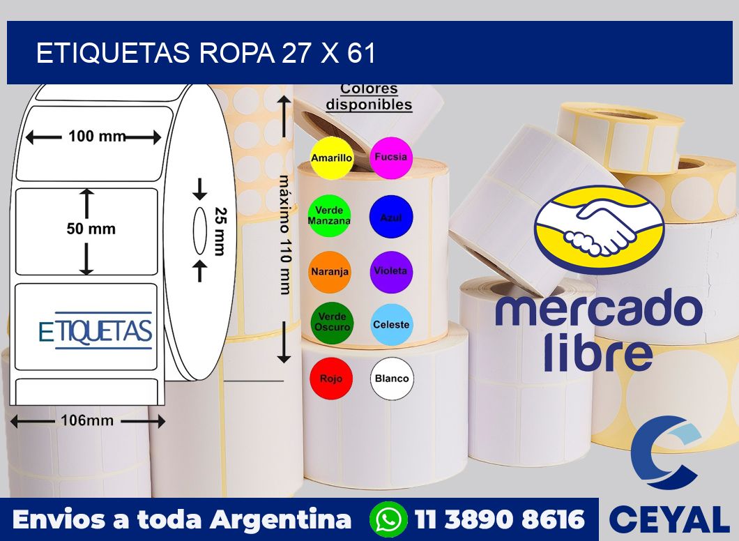 etiquetas ropa 27 x 61