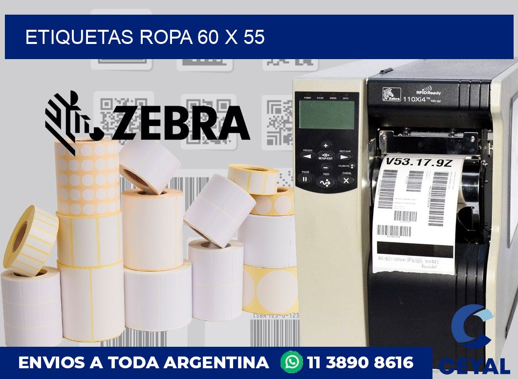 etiquetas ropa 60 x 55