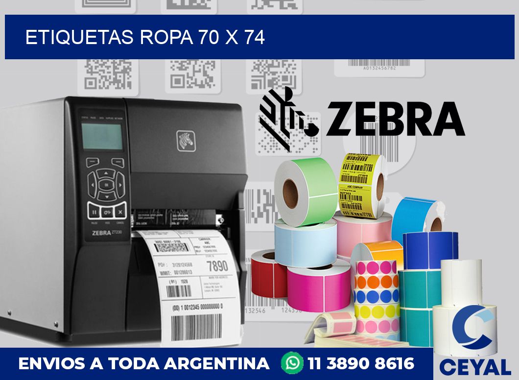 etiquetas ropa 70 x 74