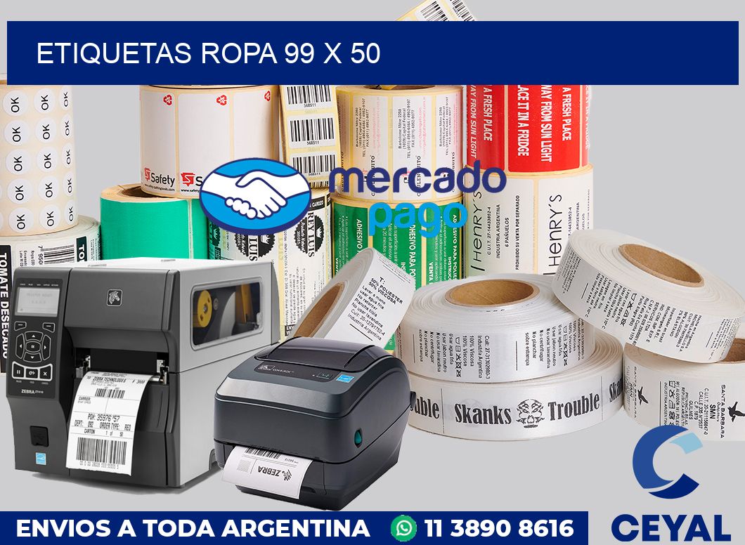 etiquetas ropa 99 x 50