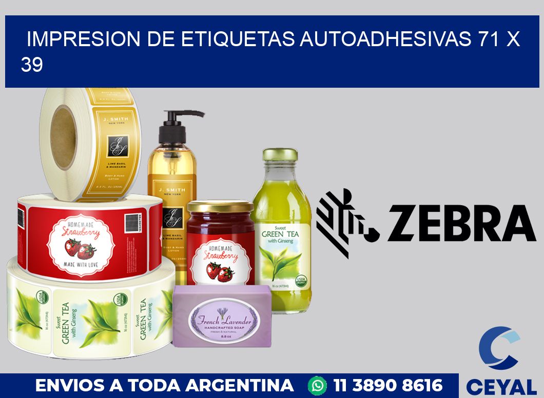 impresion de etiquetas autoadhesivas 71 x 39