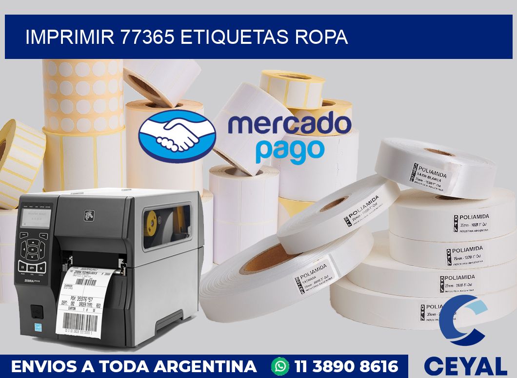 imprimir 77365 etiquetas ropa