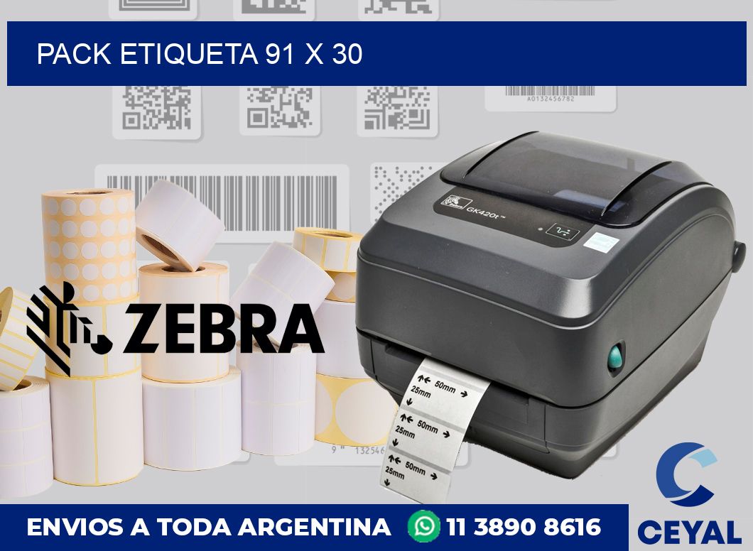 pack etiqueta 91 x 30