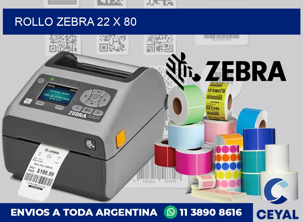 rollo zebra 22 x 80
