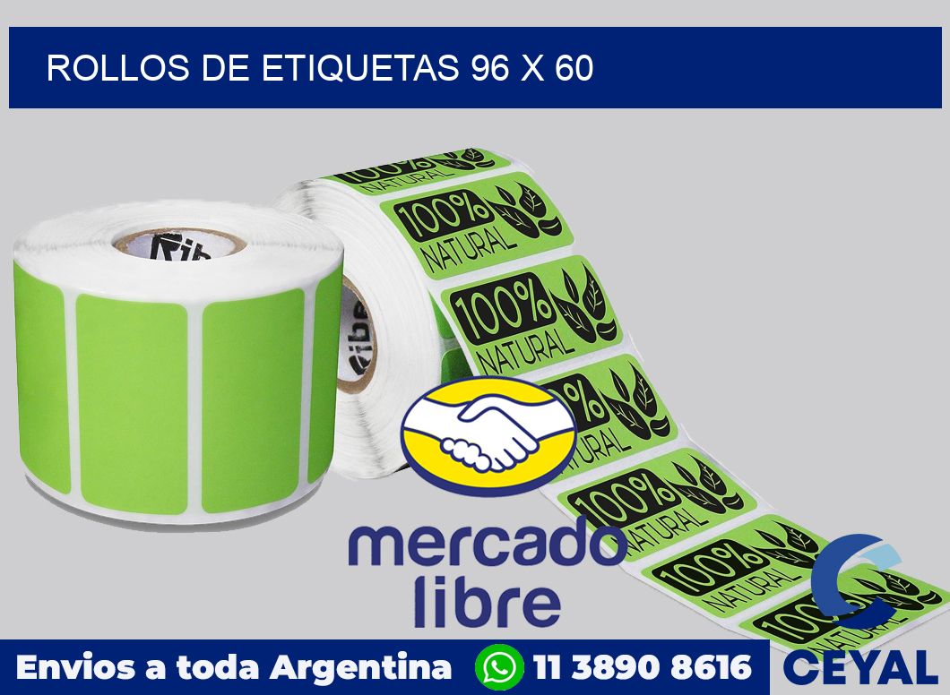 rollos de etiquetas 96 x 60