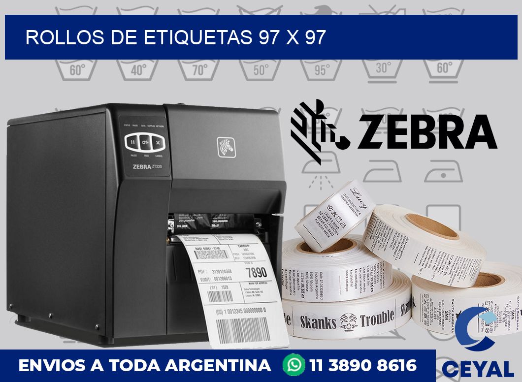 rollos de etiquetas 97 x 97